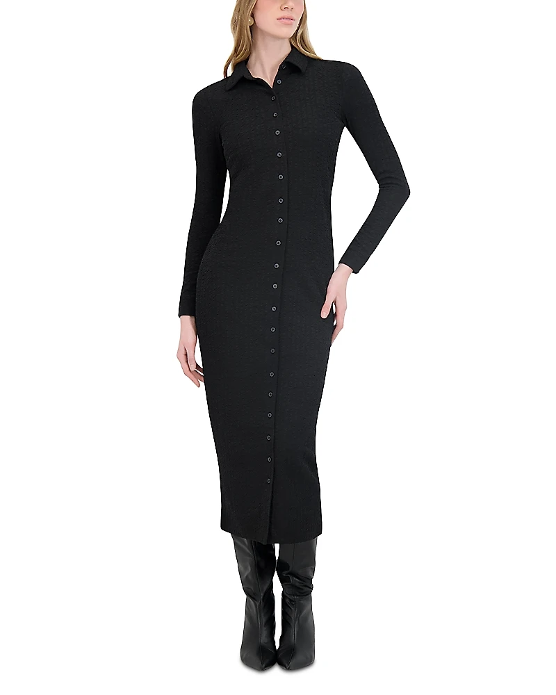 Point Textured Knit Dress