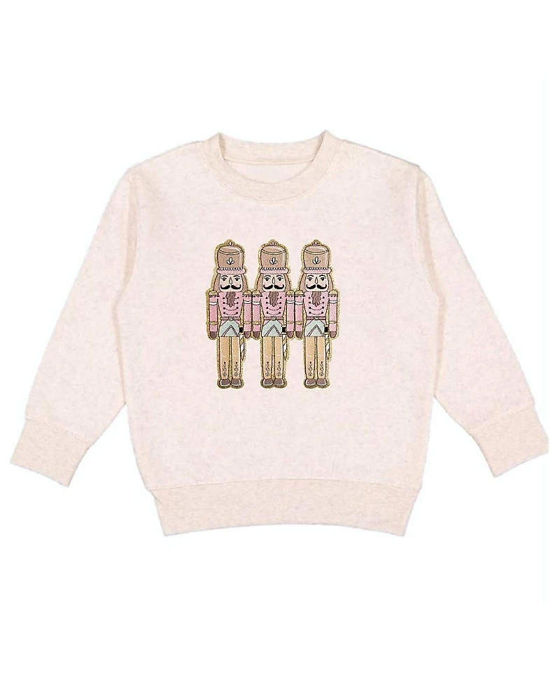 Sweet Wink Girls' Pastel Nutcracker Patch Christmas Sweatshirt