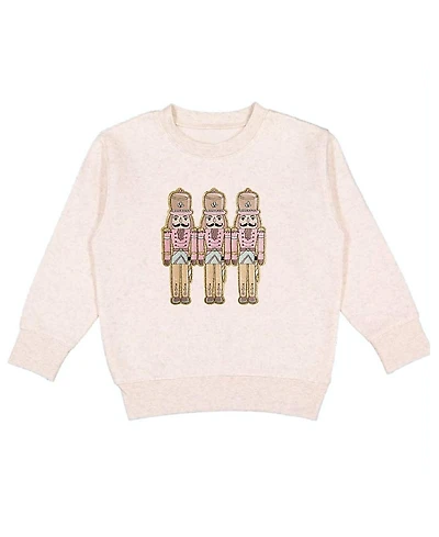 Sweet Wink Girls' Pastel Nutcracker Patch Christmas Sweatshirt