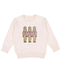 Sweet Wink Girls' Pastel Nutcracker Patch Christmas Sweatshirt