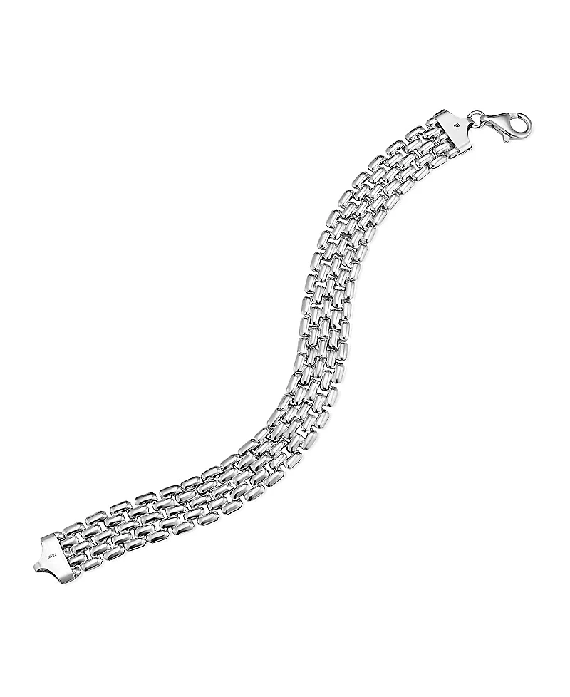 Oradina Sterling Silver The Panther Bracelet