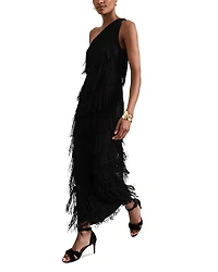 Phase Eight Otto One Shoulder Fringe Maxi Dress