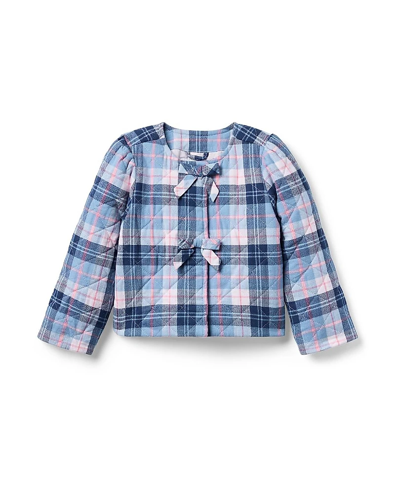 Janie and Jack Girls' The Plaid Bow Jacket - Baby, Little Kid, Big Kid