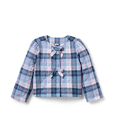Janie and Jack Girls' The Plaid Bow Jacket - Baby, Little Kid, Big Kid