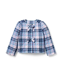 Janie and Jack Girls' The Plaid Bow Jacket - Baby, Little Kid, Big Kid