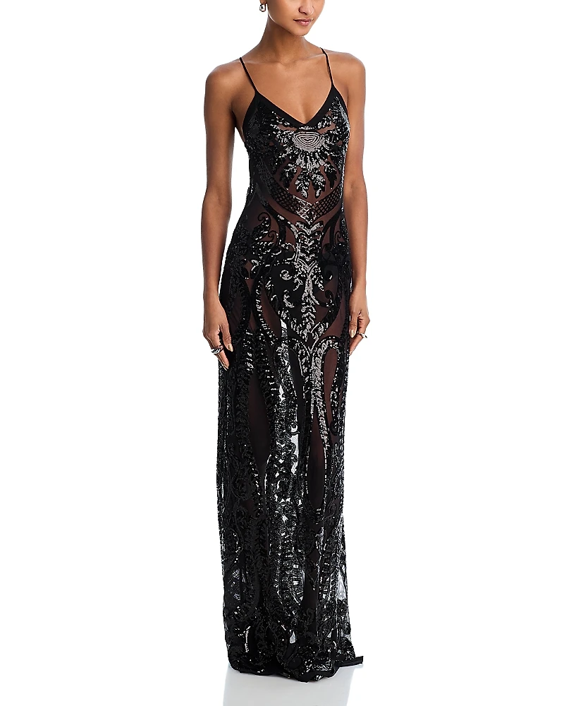 Norma Kamali Slip Gown with Bands