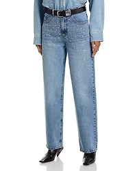 Steve Madden Taylor Embellished Straight Jeans