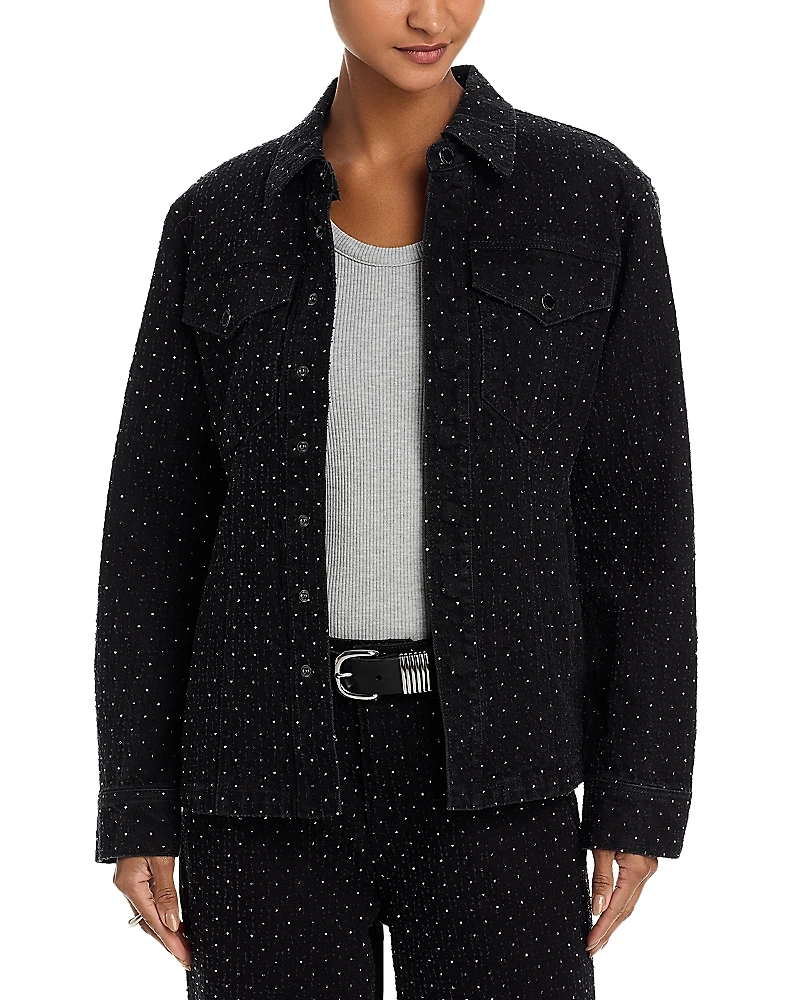 Steve Madden Parc Studded Snap Front Jacket