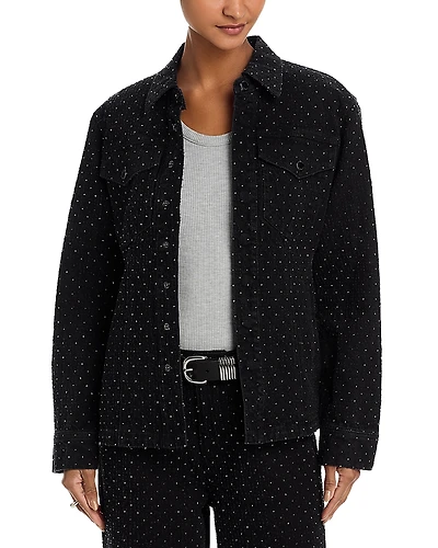 Steve Madden Parc Studded Snap Front Jacket