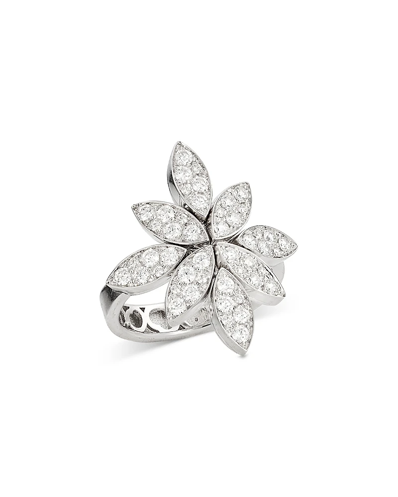 Pasquale Bruni 18K White Gold Ghirlanda Diamond Flower Cluster Ring