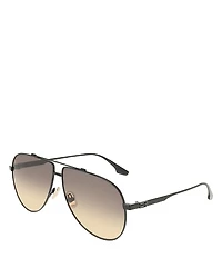 Victoria Beckham Buckle Aviator Sunglasses, 63mm
