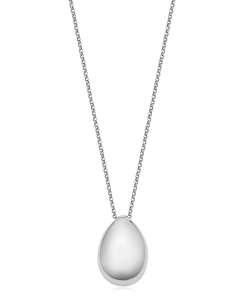 Oradina Sterling Silver Reflection Pendant Necklace