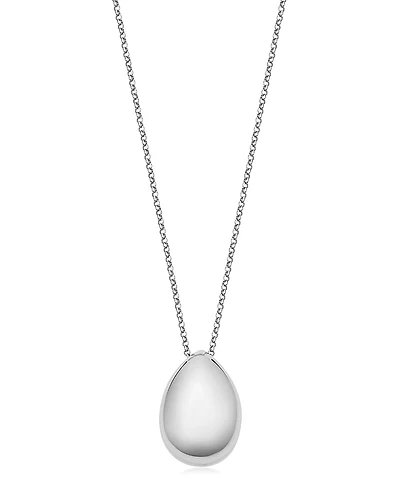 Oradina Sterling Silver Reflection Pendant Necklace