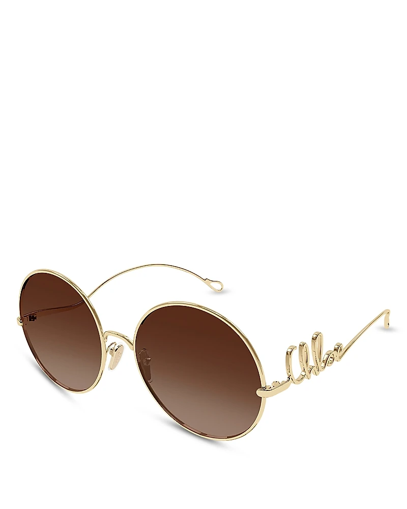 Chloe Round Sunglasses, 60mm