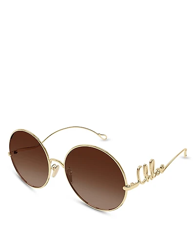 Chloe Round Sunglasses, 60mm