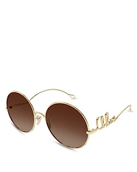 Chloe Round Sunglasses, 60mm
