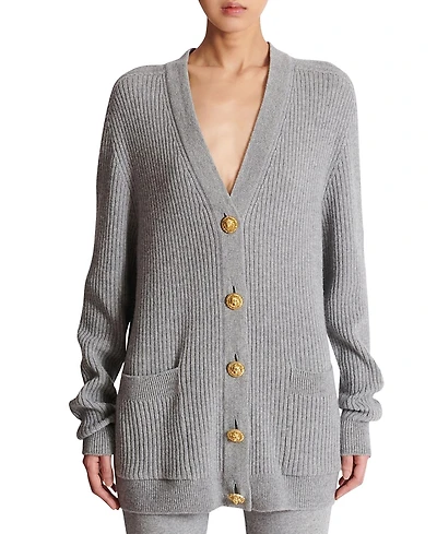 Balmain Buttoned Cashmere Cardigan