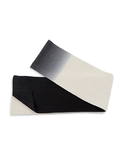 Eugenia Kim Two Tone Dip Dye Rib Knit Merino Wool Scarf
