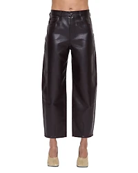 Pistola Eli High Rise Faux Leather Crop Jeans