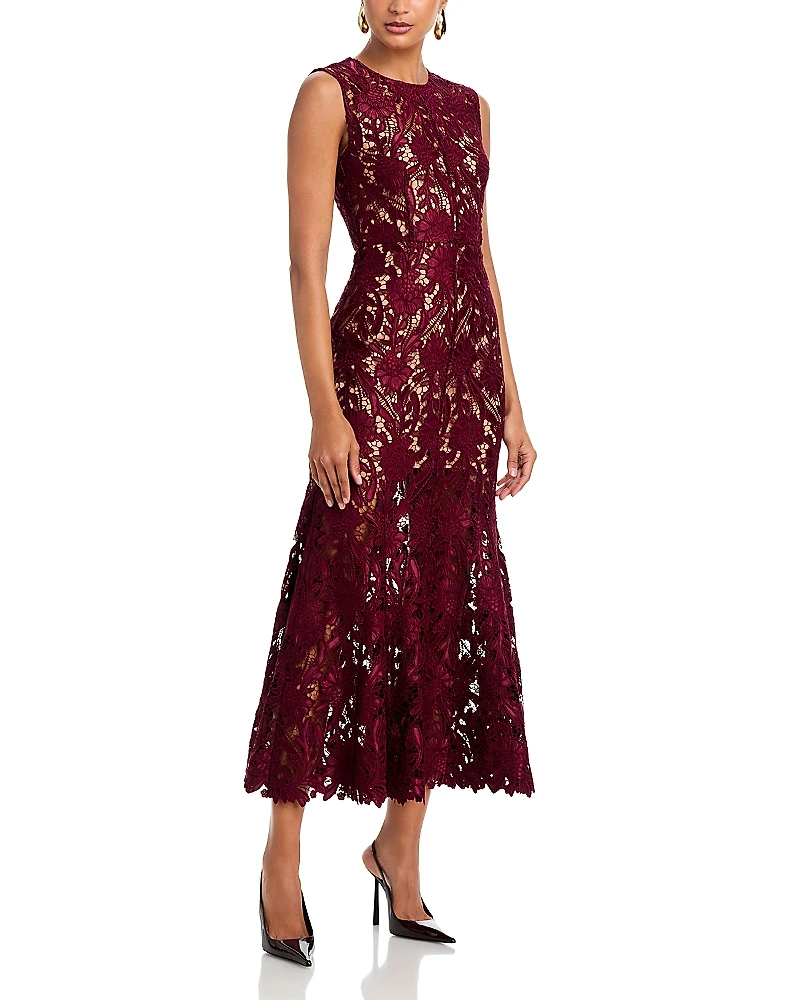 Self-Portrait Guipere Lace Midi Dress