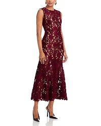 Self-Portrait Guipere Lace Midi Dress