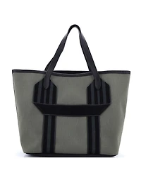Pre-Owned HERMES Pursangle Tote Canvas with Leather