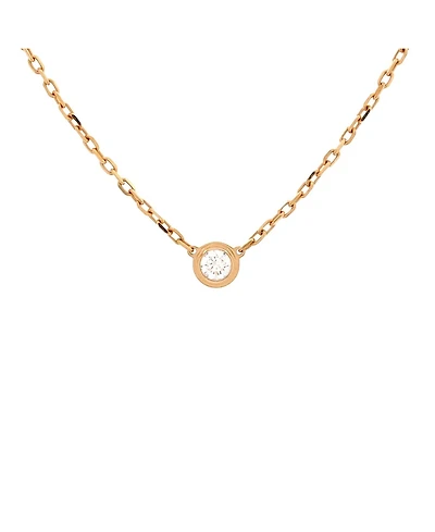 Pre-Owned Cartier Small Cartier D'Amour Pendant Necklace 18K Rose Gold with Diamond