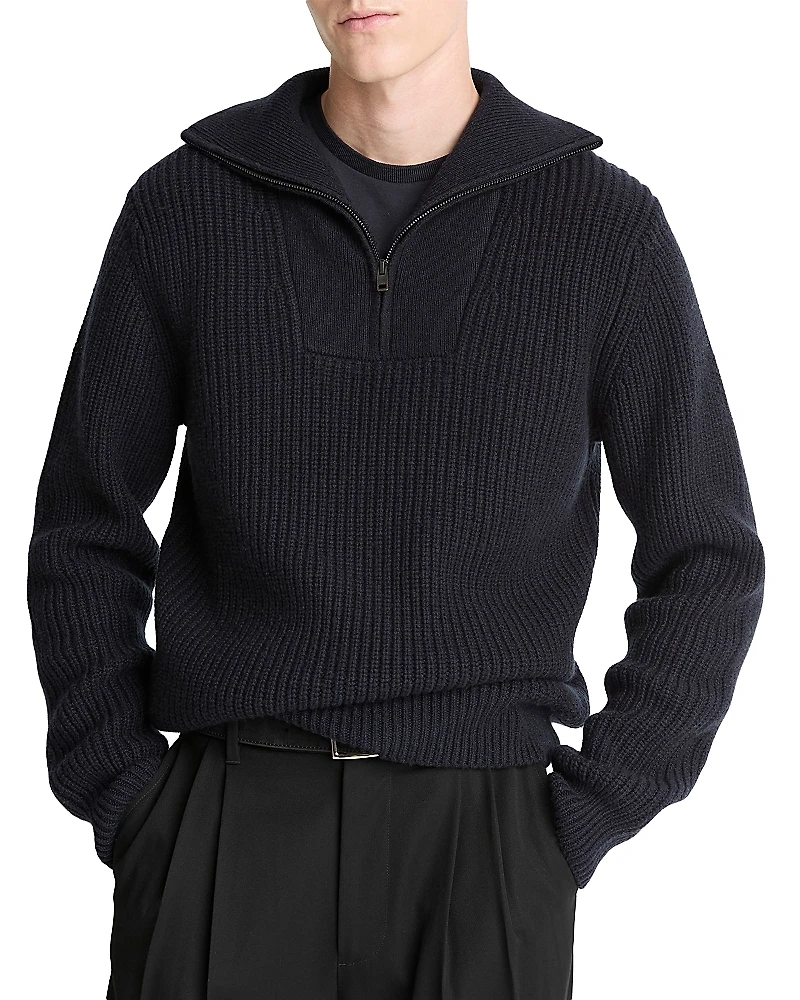 Vince Heirloom Shaker Quarter Zip Sweater