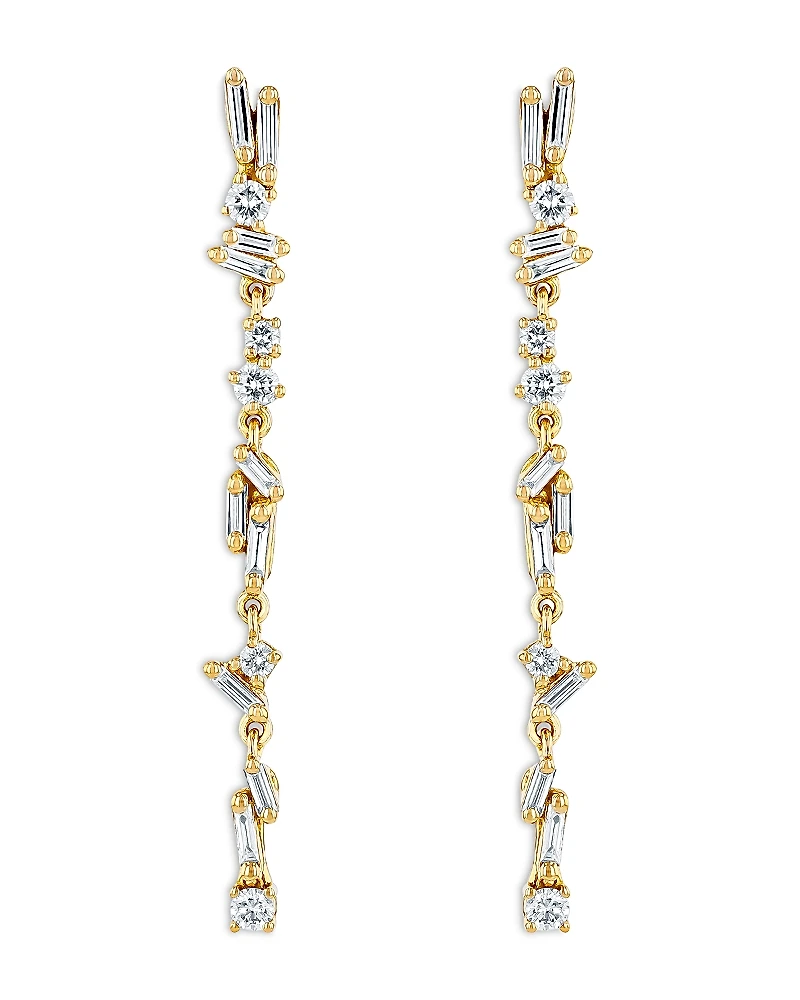 Suzanne Kalan Classic Diamond Sparkler Drop Earrings