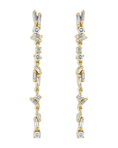 Suzanne Kalan Classic Diamond Sparkler Drop Earrings