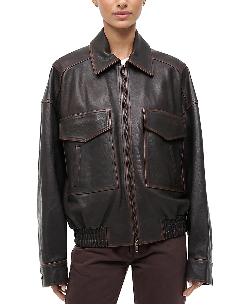 Staud Eugene Leather Jacket