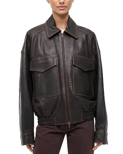 Staud Eugene Leather Jacket