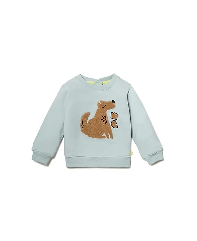 Mon Coeur Unisex Recycled Cotton Wolf Sweatshirt - Baby, Little Kid