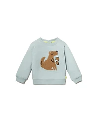 Mon Coeur Unisex Recycled Cotton Wolf Sweatshirt - Baby, Little Kid