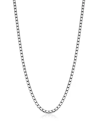 Oradina Sterling Silver Edge Box Chain