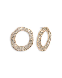 Ettika Pave Open Circle Drop Earrings