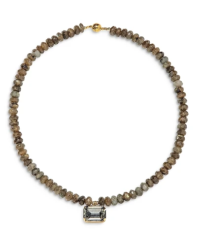 Jennifer Behr Sidonie Crystal Gemstone Beaded Pendant Necklace, 17.5