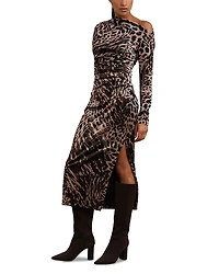 Reiss Petite Bria Printed Velvet Dress