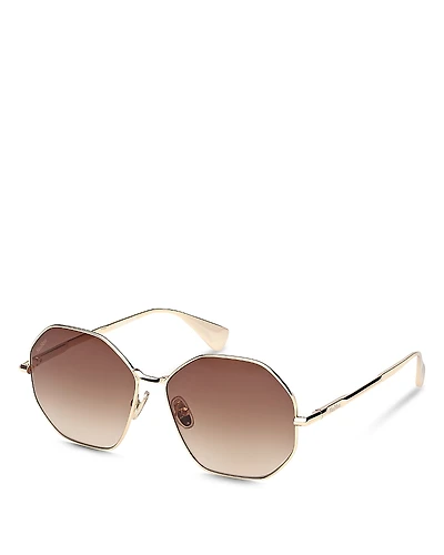 Max Mara Geometric Sunglasses, 57mm