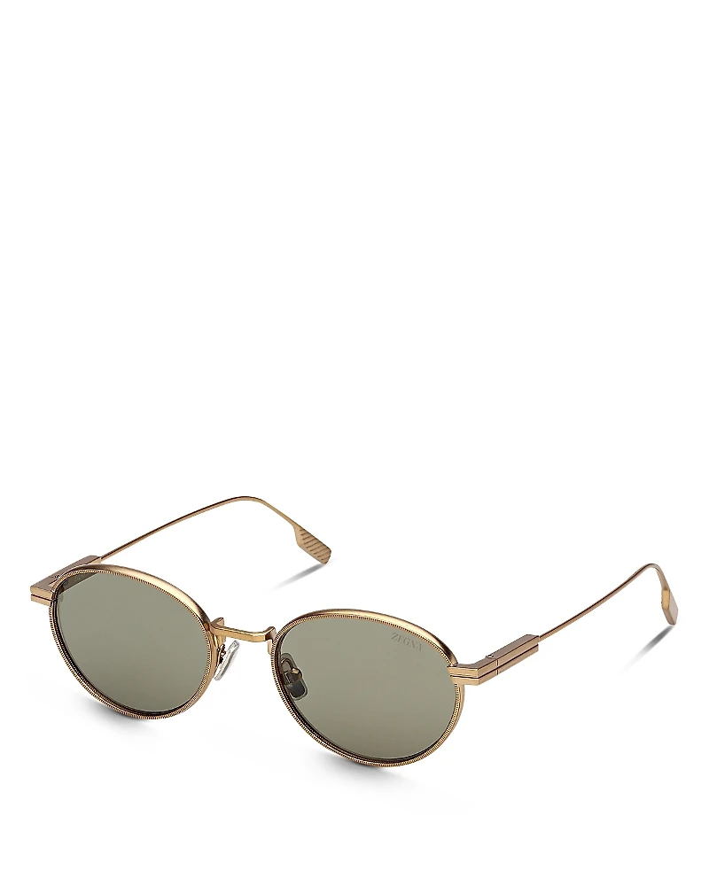 Zegna Oval Sunglasses, 52mm