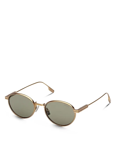 Zegna Oval Sunglasses, 52mm