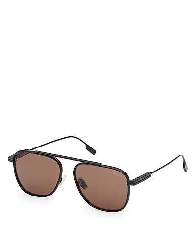 Zegna Geometric Sunglasses, 57mm