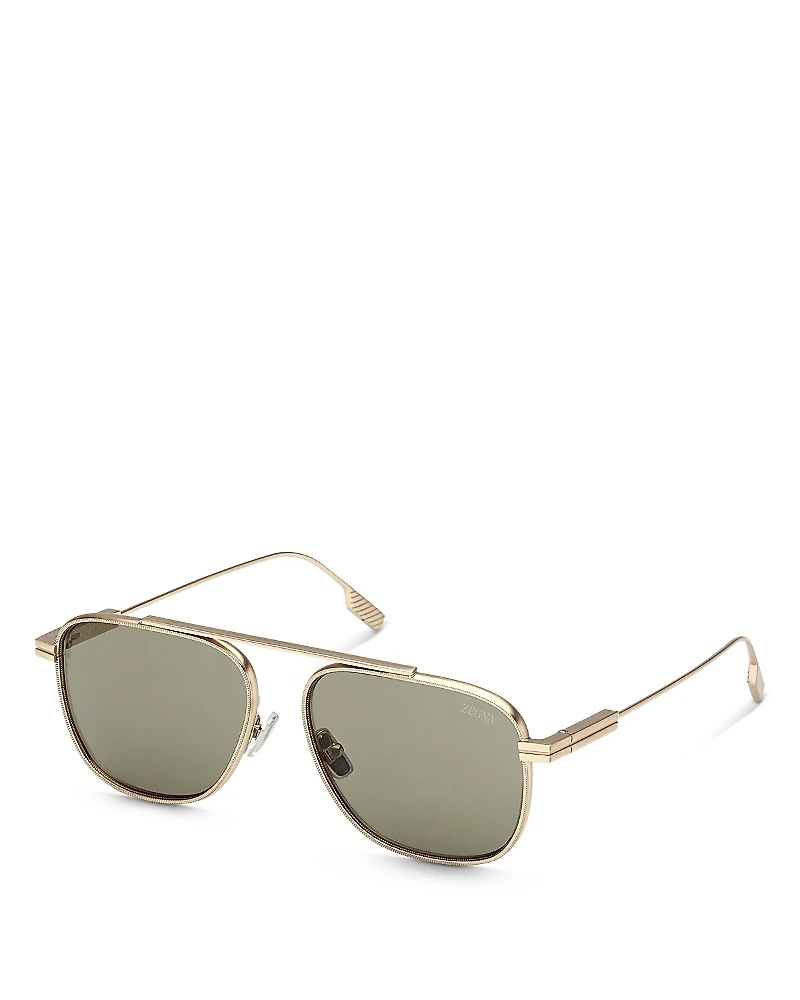 Zegna Geometric Sunglasses, 57mm
