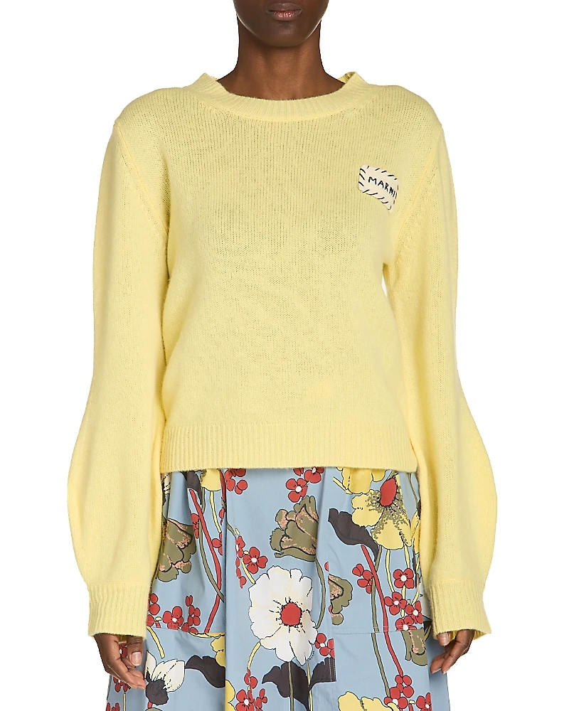 Marni Cashmere Long Sleeve Crewneck Sweater