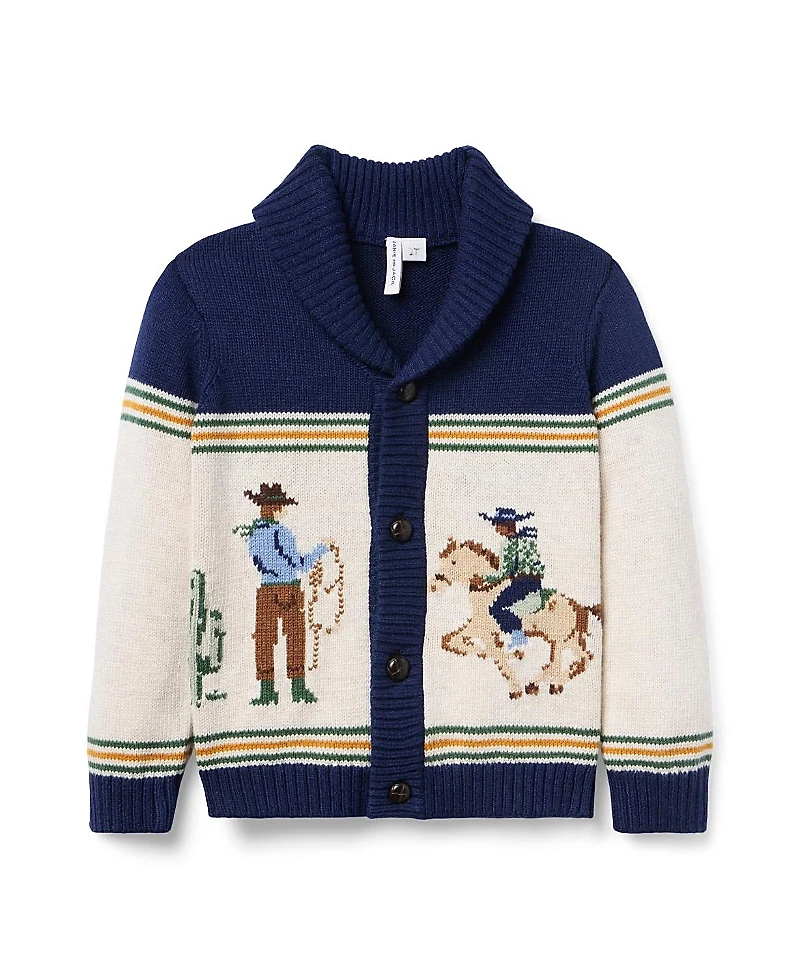 Janie and Jack Unisex The Cowboy Cardigan - Little Kid, Big Kid
