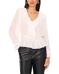 Vince Camuto Ruffled Peplum Hem Top