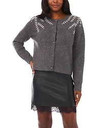 Vince Camuto Beaded Shoulder Cardigan