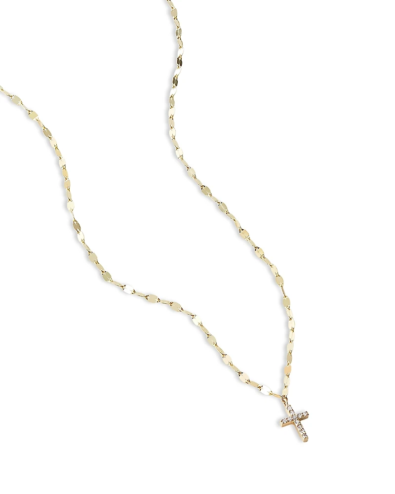 Lana Jewelry Diamond Pave Cross Pendant Necklace