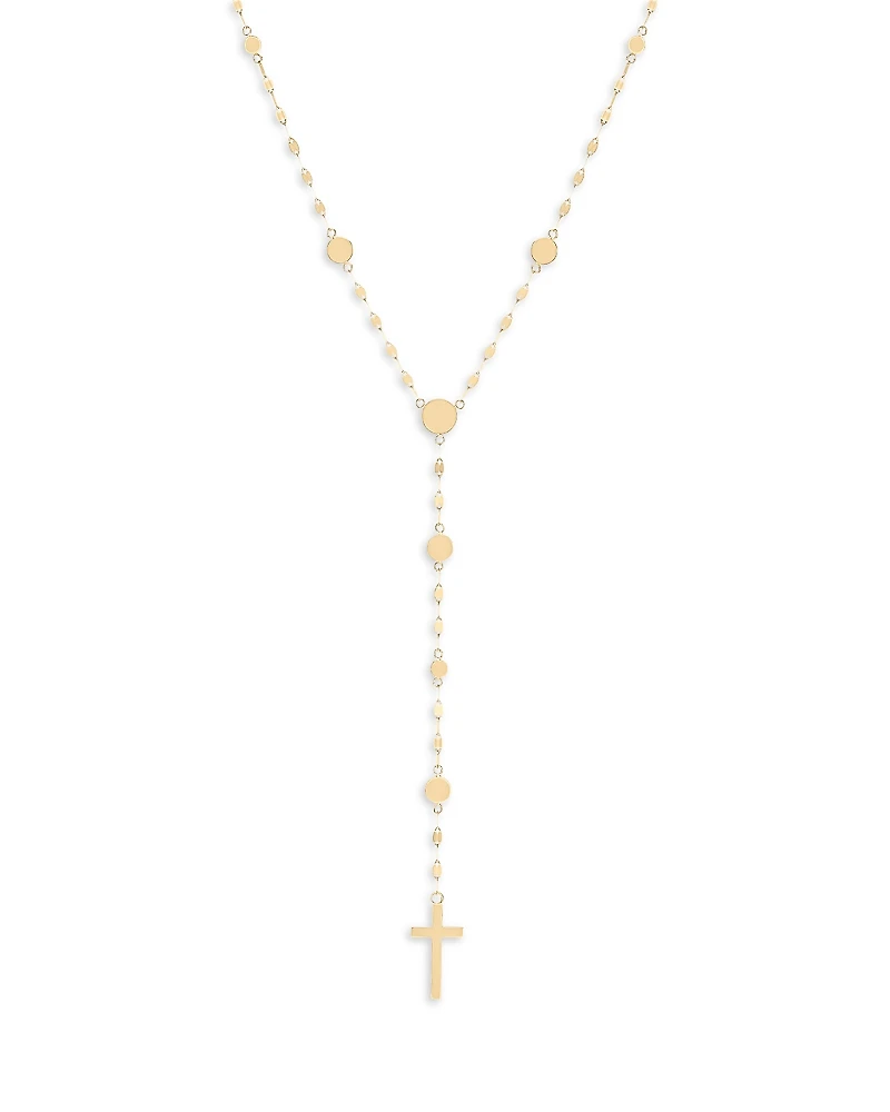 Lana Jewelry Disc & Cross Lariat Necklace