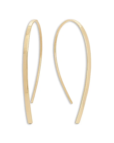 Lana Jewelry 14K Yellow Gold Polished Flat Threader Earrings